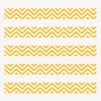 Zig zag illustrator brush vector seamless pattern set