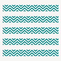 Seamless zig zag stroke illustrator vector set