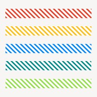 Seamless stripes brush stroke illustrator vector set