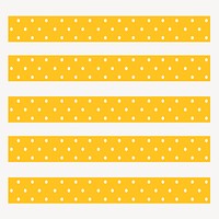 Polka dots brush illustrator vector seamless pattern set