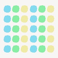 Round illustrator brush vector seamless pattern set