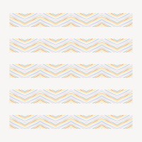 Zig zag illustration brush vector doodle seamless pattern brush set