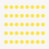 Starburst illustration brush vector seamless pattern set