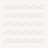 Confetti illustrator brush vector doodle seamless pattern brush set