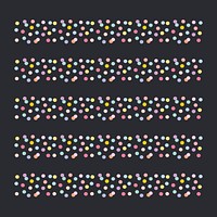 Seamless polka dots brush illustrator vector set