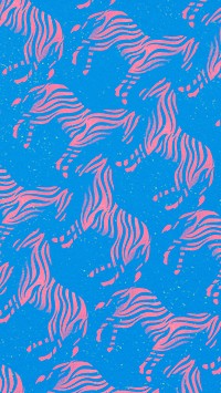 Zebra pattern phone wallpaper, pink kidcore animal design