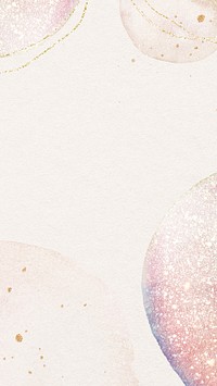 Pink watercolor mobile wallpaper, glitter design