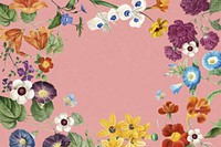 Botanical frame background, vintage design vector, remixed from original artworks by Pierre Joseph Redouté