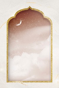 Festive Ramadan moon background design psd
