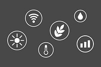 Environment & internet icons graphic psd