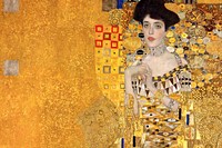 Adele Bloch-Bauer background, Gustav Klimt's artwork remixed by rawpixel psd