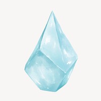Aesthetic crystal clipart, watercolor design