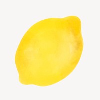 Cute lemon clipart, watercolor design