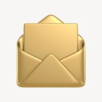 Envelope, email 3D icon sticker psd