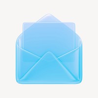 Envelope, email 3D icon sticker psd