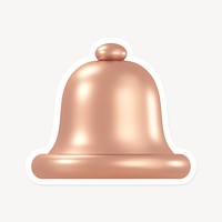 Bell, notification icon sticker with white border