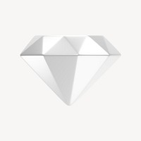 Diamond icon, 3D rendering illustration