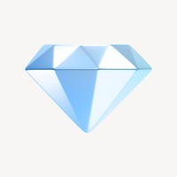 Diamond 3D icon sticker psd