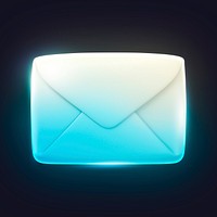 Envelope, email 3D icon sticker psd