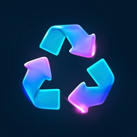 Recycle, environment icon, 3D rendering illustration