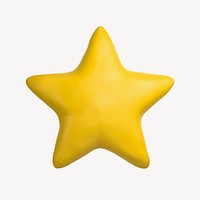 Star, favorite 3D icon sticker psd