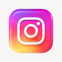 Instagram icon for social media in 3D design psd. 25 MAY 2022 - BANGKOK, THAILAND