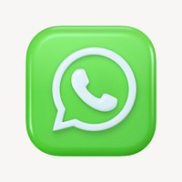 WhatsApp icon for social media in 3D design psd. 25 MAY 2022 - BANGKOK, THAILAND