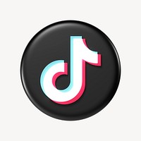 TikTok icon for social media in 3D design. 25 MAY 2022 - BANGKOK, THAILAND