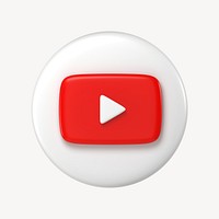 YouTube icon for social media in 3D design psd. 25 MAY 2022 - BANGKOK, THAILAND