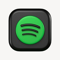 Spotify icon for social media in 3D design psd. 25 MAY 2022 - BANGKOK, THAILAND