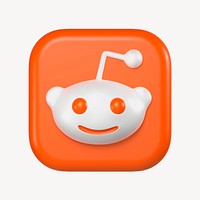 Reddit icon for social media in 3D design psd. 25 MAY 2022 - BANGKOK, THAILAND