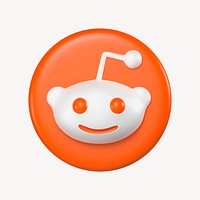 Reddit icon for social media in 3D design psd. 25 MAY 2022 - BANGKOK, THAILAND