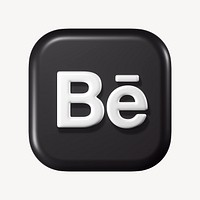 Behance icon for social media in 3D design psd. 25 MAY 2022 - BANGKOK, THAILAND