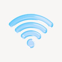 Wifi network 3D icon sticker psd