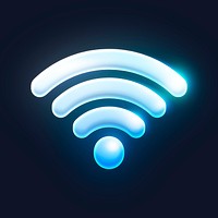 Wifi network 3D icon sticker psd