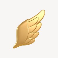 Angel wing 3D icon sticker psd