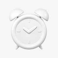 Alarm clock icon, 3D minimal illustration psd