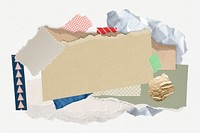 Ripped paper collages frame background psd