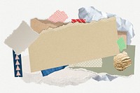 Ripped paper collages frame background psd