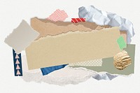 Ripped paper collages frame background psd