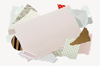 Abstract frame background, ripped paper collages psd