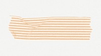 Striped washi tape sticker, journal collage element psd