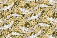 Flying doves pattern background, vintage animal, Maurice Pillard Verneuil artwork remixed by rawpixel vector