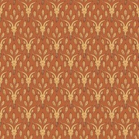 Brown goat pattern background, Maurice Pillard Verneuil artwork remixed by rawpixel vector