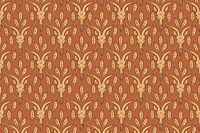 Brown goat pattern background, Maurice Pillard Verneuil artwork remixed by rawpixel vector