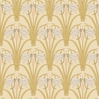 Maurice&rsquo;s dragonfly pattern background, vintage insect, famous artwork remixed by rawpixel vector