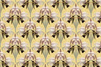 Bird, flower pattern background, vintage nature, Maurice Pillard Verneuil artwork remixed by rawpixel vector