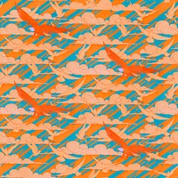 Colorful bird pattern background, vintage animal, Maurice Pillard Verneuil artwork remixed by rawpixel vector