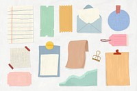 Office stationery, note paper set psd