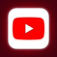 YouTube icon for social media in neon design vector. 13 MAY 2022 - BANGKOK, THAILAND